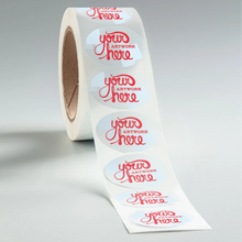Load image into Gallery viewer, Clear Oval BOPP Roll Labels